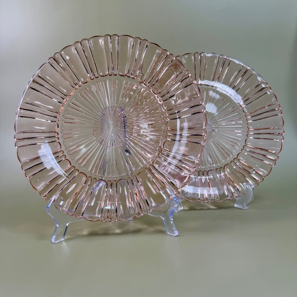 Set of 2 - Anchor Hocking -- Old Café Plates - Picture 6 of 14